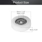 MroMax Roller Idler Bearing Pulley-6 x 30 x 9mm Sliding Conveyor Nylon Wheel with 626Z Bearing for Furniture, Hardware Accessories and Mobile Door White 4Pcs