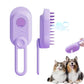 Cat Steam Brush 2025 New Pet Steam Groomer Comb, Painless Grooming Massage, 3 In 1 Water Brush for Cats Dogs (Purple)