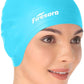 Firesara Swim Cap, Original Updated Swimming Cap 3D Ergonomic Design Comfortable Durable Ear Protection for Women Kids Men Adults Boys Girls for Long or Short Hair with Nose Clip and Ear Plugs