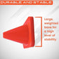 6, 9, 12, 18, 28 Inch Sports Training Traffic Cones - Durable Orange Cones for Soccer, Football, Basketball, Agility Drills, Parking, Safety, Road Use (Set of 12)