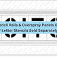 Stencil Trac Rails for Letter/Number Stencils | Part#: 10001146 | Use for Marking Parking Spaces, Doors & Walls | 2 Locking Rails 48″ W & 2 Overspray Panels | Stencils Sold Separately | Made in USA