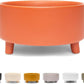 Waggo Uplift Ceramic Dog Bowl for Small Medium and Large Breeds - Heavyweight and Durable Pet Food and Water Dish Crock, Dishwasher Safe, Modern, Elevated Feeder (Teracotta, Medium)