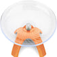 Hamster Wheel Silent Hamster Exercise Wheel Running Spinner Hamster Flying Saucer for Hamsters Gerbils Mice and Other Small Pets (Orange)