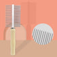 Professional Metal Dog Grooming Comb | 3 PCS Wooden Handled Pet Comb for Dogs and Cats | Removes Tangles, Dematting, Detangling | Great for Matted Hair