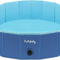 Furrybaby Dog Pool, Kiddie Pool with Hard Plastic Foldable Dog Bath Tub Portable for Dogs, Kids and Pet Swimming (Navy 39'') Indoor and Outdoor
