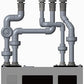 Innovative Marine 50 Gallon INT Internal Overflow Lagoon Aquarium - Complete Reef System with Black APS Stand with Leveling Frame