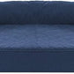 Furhaven Orthopedic Dog Bed for Medium/Small Dogs w/ Removable Bolsters & Washable Cover, For Dogs Up to 35 lbs - Quilted Sofa - Navy (Blue), Medium