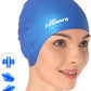 Firesara Swim Cap, Original Updated Swimming Cap 3D Ergonomic Design Comfortable Durable Ear Protection for Women Kids Men Adults Boys Girls for Long or Short Hair with Nose Clip and Ear Plugs