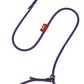 Dog Anti-Slip Leash 5FT with Metal Stopper - Durable No-Pull Training Lead for Small, Medium & Large Dogs - Comfortable Handle Nylon Rope, Tangle-Free Pet Walking Leash (Purple, 5 FT)