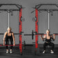 Mikolo Power Cage, Power Rack with Cable Crossover System, 1500LBS Squat Rack with LAT Pull Down System, Workout Cage with Pulley System for Fitness Home Gym