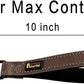 PLUTUS PET Short Dog Leash, Reflective Nylon Padded Handle, Strong Traffic Leash with Carabiner Clip, Perfect for Large or Medium Dogs (10”，Chocolate)