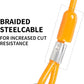Dog tie Out Cable, 10/20/25/30/50/70/100 feet, Suitable for Dogs up to 350 pounds, Dog Cable with Swivel Buckle, Lightweight, Non-Winding, for Outdoor Camping, Yard Dog Cable (Orange, 50FT)
