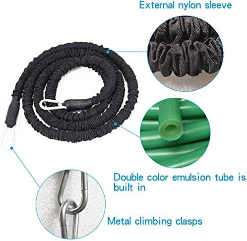YNXing Dynamic Resistance Trainer for Resistance Training to Improve Strength, Power, and Agility 5m/2m Elastic Cord Set