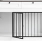 Large Dog Crate Furniture-Decorative Heavy Duty Dog Cage Indoor, Wooden Dog Cage End Table with Charging Station, Dog House with 2 Drawers (White, 47.2''L)