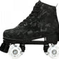 Roller Skates for Women and Men Cowhide High-Top Shoes Classic Double-Row Roller Skate Four-Wheel Roller Skates for Men Girls Unisex Christmas