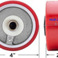 Heavy Duty Casters Wheels 4"5"6"8"DiameterX2"Width Industrial Caster Wheels Polyurethane Wheel with Capacity 800-1,500 lbs/pcs Used in,Trail Jack,Tool Box
