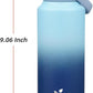 Insulated Water Bottle with Straw Lid,32 oz Stainless Steel Vacuum Metal Bottle with Silicone Handle, Sky