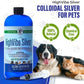 Colloidal Silver for Dogs & Cat Wound Care, Immune Support & Skin Solution - All Pet Health Care for Itch, Sores, Wounds, Hotspots & More with Syringe (32 oz)