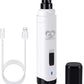Casfuy Dog Nail Grinder Upgraded - Professional 2-Speed Electric Rechargeable Pet Nail Trimmer Painless Paws Grooming & Smoothing for Small Medium Large Dogs & Cats (White)
