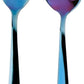 Ahimsa Stainless Steel Kids Utensils - Kids Fork and Spoon Set, Pediatrician Designed Toddler Utensils, 100% BPA Free & Dishwasher Safe (Iridescent Blue)