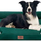 Comfort Expression Orthopedic Large Dog Beds, Waterproof Dog Beds for Large Dogs, Comfy Washable Pet Bed Sofa with Removable Cover & Non-Slip Bottom(Emerald)