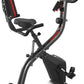Exercise Bike Stationary Bike Folding Exercise Bike with 10 Level Adjustable Magentic Resistance Support Back Pad and Phone/Tablet Holder Arm Resistance Band Pulse Sensor LCD Monitor for Home Workout 265 LB Capacity