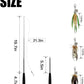 TTcat Cat Feather Wand Toys,Retractable Wand Toy with 3 Mini Insect Refills, Transparent Carbon Wire,Interactive Cat Toy Kitten Toy for Indoor Cats to Play Chase Exercis
