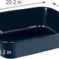 1 Pack of Extra Large Cat Litter Box (ABS Material), Low Entry Senior Litter Pen for Geriatric Kitty Big Cats, Jumbo Pet Safe Litter Boxes Tray for Pets Potty (Dark Blue, 20" L x 15.5" W)