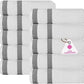 CASA COPENHAGEN, Solitaire 10 Pieces Hand Towel Set- Bright White, 600 GSM, 16x28 Inches, Designed in Denmark Super Soft Egyptian Cotton Towels for Bathroom & Kitchen
