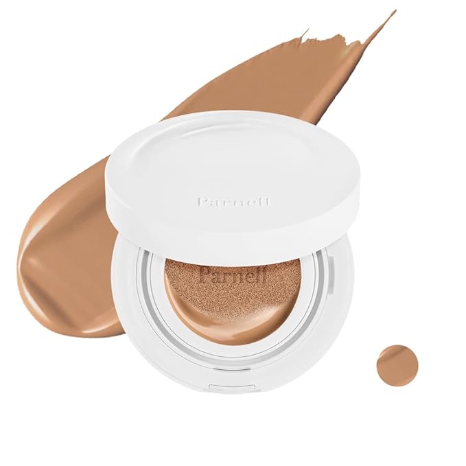Parnell Cicamanu Serum Cushion - Moisturizing Foundation for Soothing, Coverage, Glass Skin and Lightweight for Sensitive and Dry Skin Pearl Skin (0.52 Fl Oz) (33C)