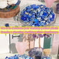 YATOJUZI Lapis Lazuli Aquarium Gravel Rocks Bulk Wholesale Tumbled Crystals Stones Chips Crushed Reiki Energy Balancing Gemstones for Planters Vase Filler Fountain Fish Tank Potted Decor 0.44LB