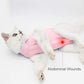 DOTON Cat Recovery Suit for Male and Female Surgical Post Surgery Soft Cone Onesie Shirt Clothes Neuter Licking Protective Diapers Outfit Cover Kitten Spay Collar(L, Pink)
