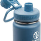 Takeya Actives Water Bottle with Spout Lid - Bottle with Double Stainless Steel Insulation - Dishwasher Safe & BPA-Free - Bottle with Spout Lid & Removable Bumper - 24 oz, Midnight Blue