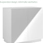 Large/Tall Litter Box Enclosure, Modern Wooden Litter Box Furniture for XL Litterbox with Hidden Storage as Sideboard Cabinet (White)