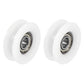 uxcell Nylon Pulley U Groove Ball Bearing Roller Guide Wheel 6x27x9mm Double Metal Shielded (GCr15) Chrome Steel Bearings 2pcs