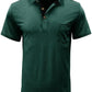 Men's Casual Polo Shirts Classic Button Basic Short Sleeve Shirt Solid Color Cotton Tees Golf Stylish Tops