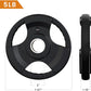 SPART Weight Plate 2-Inch Rubber Coated Olympic Grip Plate for Barbell,Solid Cast Iron Weight Plates in Pairs or Single for Strength Training,Weightlifting,Crossfit,Home Gym(5LB/10LB/25LB/35LB/45LB)