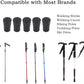 6pcs Walking Stick Tips, Replacement Rubber Tips for Walking Sticks, Trekking Pole Tips Baskets Hiking Pole Tips Feet Shock Absorption Rubber Cane Tips 11mm Diameter Survival Hiking Stick Accessories