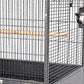 Extra Large Single Stacker Strong Heavy Duty Wrought Iron Breeder Parrot Aviary Bird Breeding Breeder Cage with Side Nest Breeding Doors On Wheels