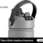 26 oz Insulated Water Bottle with 2-in-1 Straw and Spout Lid, Keep Cold 24H, Leak-Proof, Fits in Car Cup Holder, Stainless Steel Water Bottle for Sports, Travel, Gym, and School (Obsidian)