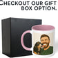 Personalized Coffee Mug, Custom Drawing Portrait Gift, Funny Customized Coffee Gift for Men & Women, Custom Mugs with Pictures, Pink 11oz Customized Ceramic Tea Cup