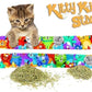 Kitty Kick Stix 15" Catnip Kicker Toy – Set of 2 | Handmade in USA | Interactive Cat & Kitten Toy | Durable Kicker Packed with 100% Potent Catnip for All Breeds (Rainbow Cats)