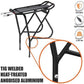 Ibera Bike Rack - Bicycle Touring Carrier Plus+ for Disc Brake/Non-Disc Brake Mount, Fat Tire Bikes, Frame-Mounted for Heavier Top & Side Loads, Height Adjustable for 26"-29" Frames