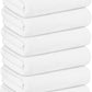 JML Bath Towels, Large Microfiber Bathroom Towel Set 6 Pack 30" x 60", Soft Absorbent Microfiber Body Towels for Adult, White