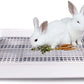 Oncpcare 22x18 Super Large Rabbit Litter Box with Grate for Cage, Extra Large Bunny Restroom Tray Pan Toilet, Fits 2 Rabbits