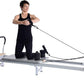 Stamina Products AeroPilates Precision Series Reformer Pilates Machine Resistance and Workout System for Home Gym, White/Gray