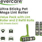 Evercare Ultra Sticky Pet Mega Lint Roller Value Pack with Lint Roller and 2 Refill Rolls, 50 Sheets Each