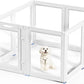 Clear Acrylic Dog Playpen Transparent Dog Playpen Indoor, Easy Assemble Clear Pet Pen for Puppy Bunny Cat Pig, Sturdy & Easy Cleaning Plastic Dog Puppy Fence (23.6" H, 8PCS)