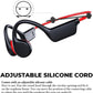 Swimming Waterproof Bone Conduction Headphones Bluetooth 5.3 lPX8 Underwater Waterproof Headphones for Swimming with 32GB MP3 Player Built in Earbuds for Sport Running Cycling Gym (Redblack)
