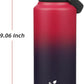 Insulated Water Bottle with Straw Lid,32 oz Stainless Steel Vacuum Metal Bottle with Silicone Handle,Rosy Red